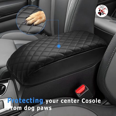 INTGET Center Console Armrest Cover for Subaru Ascent Accessories 2019-2024 2020 2021 2022 2023 Car Leather Middle Arm Rest Box Lid Seat Cover Protector Cushion(Black with Cushion, 2019+) in Saudi Arabia