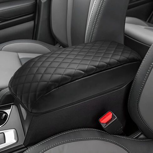 INTGET Center Console Armrest Cover for Subaru Ascent Accessories 2019-2024 2020 2021 2022 2023 Car Leather Middle Arm Rest Box Lid Seat Cover Protector Cushion(Black with Cushion, 2019+) in Saudi Arabia