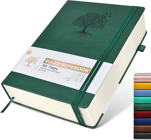Lined Journal Notebook -365 Pages A5 Thick Journals for Writing Hardcover Leather Journal for Women Men, Daily Journal Notebook for Work, Note Taking, 100Gsm Lined Paper Teal 5.75" x 8.38" in Saudi Arabia