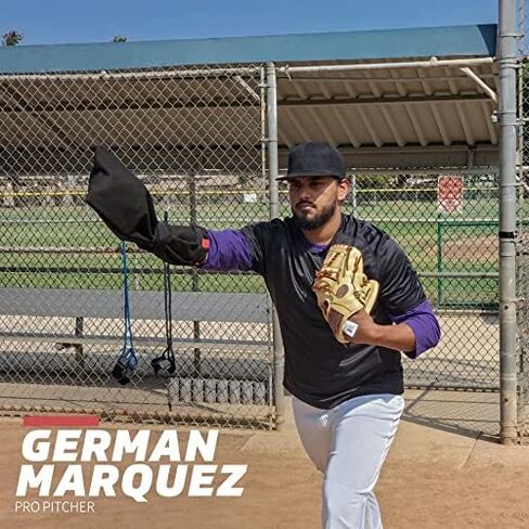 كم نصب PowerNet German Marquez | مدرب جورب البيسبول | يحاكي تمرين الإحماء لرمي المنشفة | تدرب بأمان على حركة الرمي الكاملة للمطر أو الشمس | جميع مستويات المهارة in Kuwait