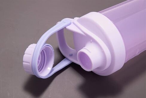 EBAT زجاجة شاكر وردي فاتح ث. تصميم ميكانيكي أنيق (غطاء ملتوي قابل للقفل ومضاد للتسرب وثابت مع ذراع رفيع، حلقة عصرية كبيرة)، كوب قوي مضاد للسقوط، كرة خلاط غير معدنية صلبة مقاس 1.77 بوصة، خالية من مادة BPA، سعة 16 أونصة / 500 مل in Kuwait