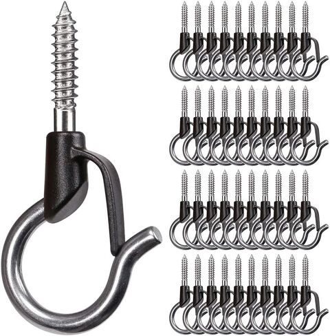 BeneLabel Q-Hangers - 20 Pack - Ash Gray - Easy Release Hooks for Hanging Outdoor Lights and Decorations in Kuwait