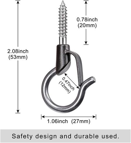 BeneLabel Q-Hangers - 20 Pack - Ash Gray - Easy Release Hooks for Hanging Outdoor Lights and Decorations in Kuwait