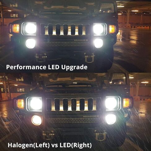 Alla Lighting Premium H10 9145 LED Fog Lights Bulbs 9140 9155 Upgrade, 6000K Xenon White PY20D Base Extremely Super Bright 12V LED Lamps Replacement in Saudi Arabia