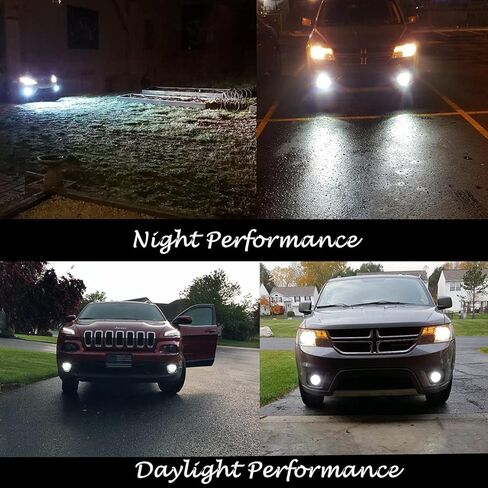 Alla Lighting Premium H10 9145 LED Fog Lights Bulbs 9140 9155 Upgrade, 6000K Xenon White PY20D Base Extremely Super Bright 12V LED Lamps Replacement in Saudi Arabia