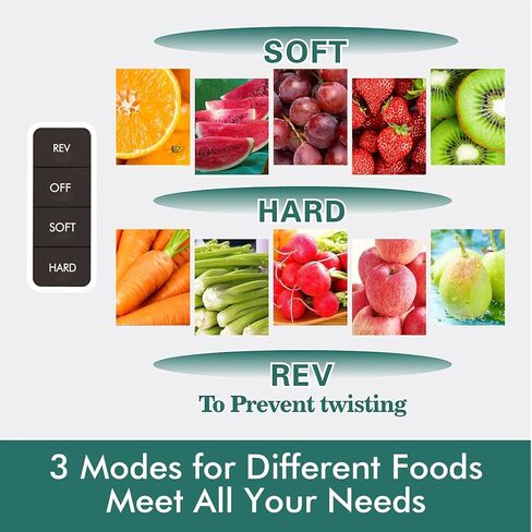 SiFENE Quiet Cold Press Juicer Machine, Wide 3.2-Inch Dual Feed Chute, Slow Masticating Juicer for Whole Large Fruits & Vegetables, Easy Clean, Anti-Clog Function, BPA-Free (Red) in Saudi Arabia