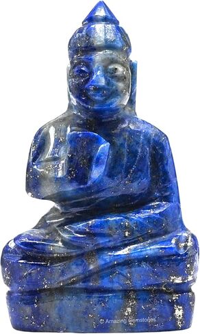 Lapis Lazuli Crystal Buddah Statue for Home - Breathing Buddha Decor Statue Figurine for Zen - Adornos Decoraciones Para Salas de Casa in Saudi Arabia