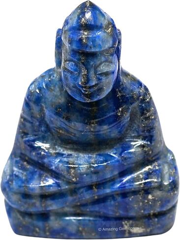 Lapis Lazuli Crystal Buddah Statue for Home - Breathing Buddha Decor Statue Figurine for Zen - Adornos Decoraciones Para Salas de Casa in Saudi Arabia
