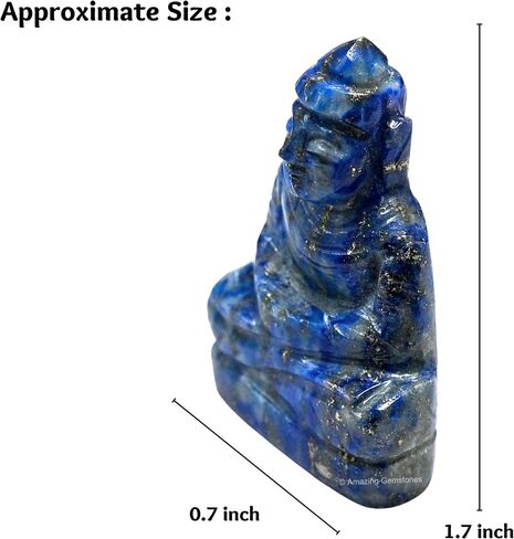 Lapis Lazuli Crystal Buddah Statue for Home - Breathing Buddha Decor Statue Figurine for Zen - Adornos Decoraciones Para Salas de Casa in Saudi Arabia