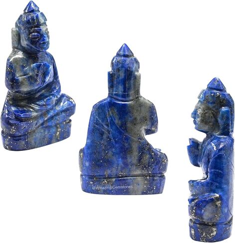 Lapis Lazuli Crystal Buddah Statue for Home - Breathing Buddha Decor Statue Figurine for Zen - Adornos Decoraciones Para Salas de Casa in Saudi Arabia