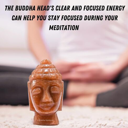 Amethyst Crystal Buddha Head Statue for Zen - Buddah Decor Statue Figurine for Meditation - Adornos Decoraciones Para Salas de Casa in Saudi Arabia