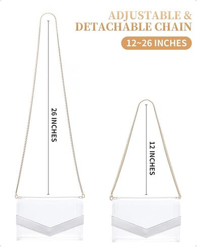 حقيبة Vorspack الشفافة معتمدة من الاستاد - محفظة شفافة لطيفة للنساء من مادة PVC الشفافة لمهرجانات الحفلات الموسيقية in Kuwait