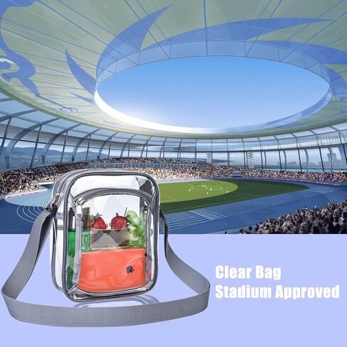 حقيبة محفظة AROUVOG شفافة حول الجسم، معتمدة للحفلات الموسيقية والمهرجانات in Kuwait