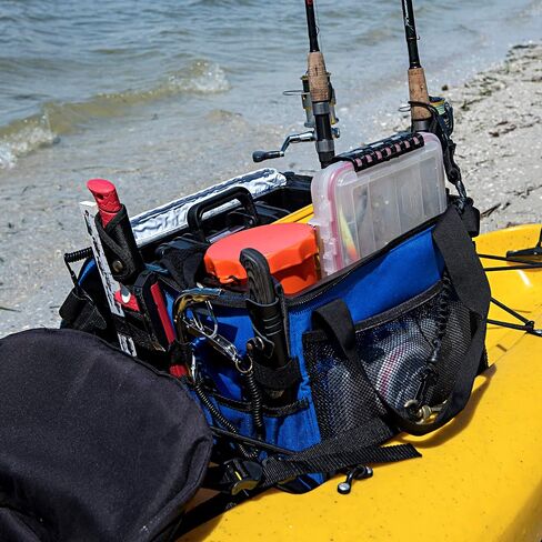 حقيبة PROPEL PADDLE GEAR من SHORELINE MARINE Ultimate Kayak | مادة متينة مقاومة للماء 1200 دينيير | 2 حامل لصنارة الصيد | سحاب عالي التحمل | حجرة تخزين الملحقات مبطنة in Saudi Arabia