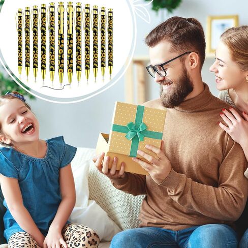 Yexiya 12 Pieces Sunflower Pens Ballpoint Pens Click Ball Pens Reusable Retractable Journaling Pens Sunflower Party Favors Black Ink Medium Point 1.0 mm Gift Pens for School Office Women and Men in Saudi Arabia