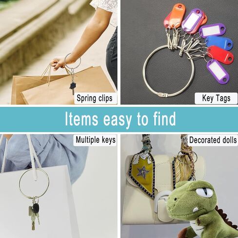 16PCS SIEWAY Binder Rings Assorted Sizes(1-1.5-2-2.5-3-3.5 inch), Large Metal Keychain Key Rings, Paper Rings Book Rings, Loose Leaf Binder Rings (16) in Saudi Arabia