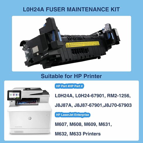 L0H24A-67903 Fuser Maintenance Kit for Laser Printer M607/M608/M609/M631/M632/M633. L0H24A Fuser Unit Kit Includes RM2-1256 Fuser Unit, RM2-6800 Transfer Roller-225K Pages Yield (110V) in Saudi Arabia