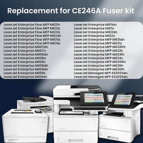 L0H24A-67903 Fuser Maintenance Kit for Laser Printer M607/M608/M609/M631/M632/M633. L0H24A Fuser Unit Kit Includes RM2-1256 Fuser Unit, RM2-6800 Transfer Roller-225K Pages Yield (110V) in Saudi Arabia