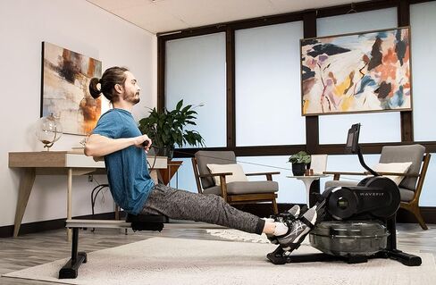 جهاز تجديف مائي من سلسلة WaveFit Swell R100 مقاوم للماء في المنزل مع اتصال بلوتوث وتتبع قياسات اللياقة البدنية المدمج، سعة وزن 300 رطل in Kuwait