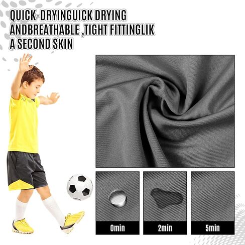 JieyueJewelry 5 قطع شباب بنين ضغط السراويل الرياضية لكرة القدم الملابس الداخلية الأداء الرياضي الملاكم ملخصات دنة الملابس الداخلية لتشغيل الرياضة متعدد الألوان in Kuwait