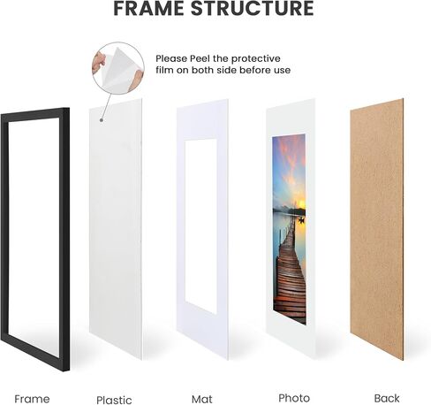 Sindcom 20x30 Poster Frame 3 Pack, Picture Frames with Detachable Mat for 16x24 Prints, Horizontal and Vertical Hanging Hooks for Wall Mounting, Charcoal Gray Photo Frame for Gallery Home Décor in Saudi Arabia