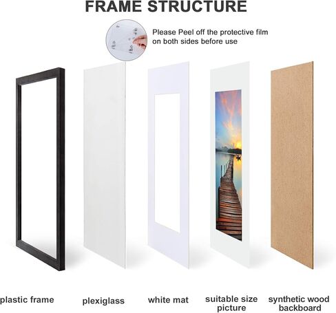 Sindcom 20x30 Poster Frame 3 Pack, Picture Frames with Detachable Mat for 16x24 Prints, Horizontal and Vertical Hanging Hooks for Wall Mounting, Charcoal Gray Photo Frame for Gallery Home Décor in Saudi Arabia