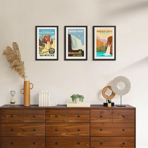 Sindcom 20x30 Poster Frame 3 Pack, Picture Frames with Detachable Mat for 16x24 Prints, Horizontal and Vertical Hanging Hooks for Wall Mounting, Charcoal Gray Photo Frame for Gallery Home Décor in Saudi Arabia