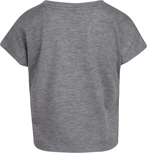 Nike Girl's Front Tie Just Do It Graphic T-Shirt (Little Kids) Carbon Heather 5 Little Kid in Saudi Arabia