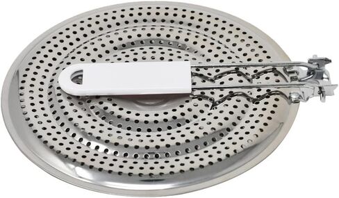 HOME-X Heat Diffusers for Gas Stove or Electric Stove, Flame Guard, Simmer Plates, Folding Handle, Set of 2, 15 1/4" L x 8" W x 1/2" H, Stainless-Steel in Saudi Arabia