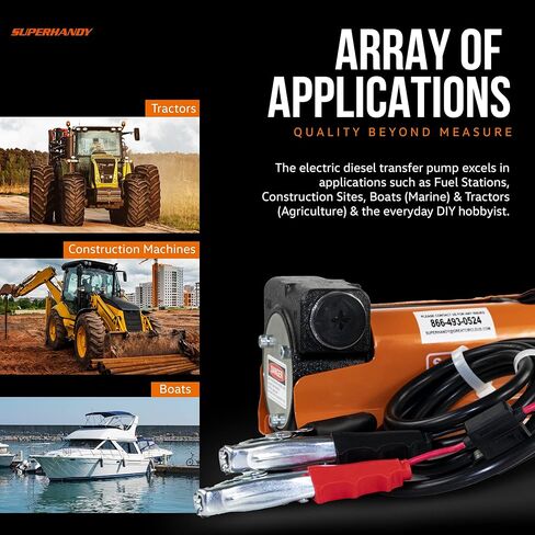 مجموعة مضخة نقل الديزل فائقة الاستخدام 10GPM/40LPM شديدة التحمل كهربائية محمولة بتيار مستمر 12 فولت تتضمن: فوهة يدوية من الألومنيوم، خرطوم توصيل وشفط مع فلتر (ليس للبنزين) in Kuwait