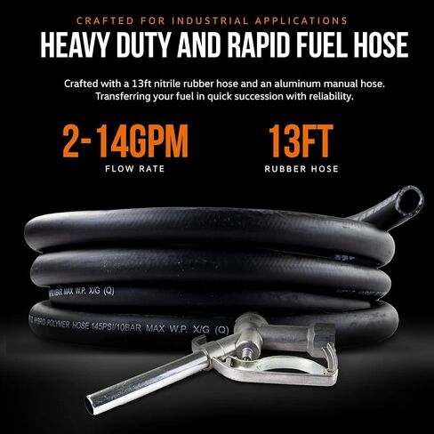 مجموعة مضخة نقل الديزل فائقة الاستخدام 10GPM/40LPM شديدة التحمل كهربائية محمولة بتيار مستمر 12 فولت تتضمن: فوهة يدوية من الألومنيوم، خرطوم توصيل وشفط مع فلتر (ليس للبنزين) in Kuwait