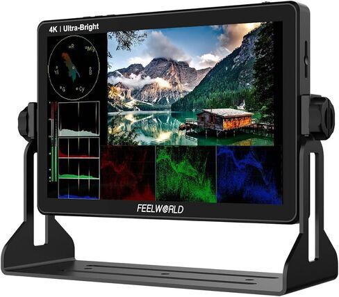 FEELWORLD LUT11H 10.1 Inch Touch Screen DSLR Camera Field Monitor Ultra Bright 2000nits 1920X1200 IPS Panel AC Monitor with F970 External Power and Install Kit Dual 4k HDMI inputs 3D Lut in Saudi Arabia