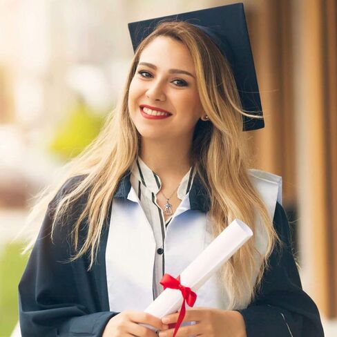 هدايا التخرج لها، فئة 2024 هدايا التخرج من الكلية في المدرسة الثانوية للابنة أفضل الأصدقاء، قلادات التخرج الأولية على شكل قلب مكعبة زركونيا مطلية بالذهب عيار 14 قيراط للنساء والفتيات مجوهرات in Kuwait