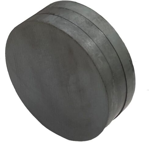 قرص مغناطيس سيراميك 2.83 بوصة × 1/3 بوصة درجة 8، مغناطيس فريت قوي للصناعات اليدوية والمشروعات العلمية والمدرسية، عبوة من 3 قطع in Kuwait