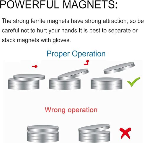 قرص مغناطيس سيراميك 2.83 بوصة × 1/3 بوصة درجة 8، مغناطيس فريت قوي للصناعات اليدوية والمشروعات العلمية والمدرسية، عبوة من 3 قطع in Kuwait