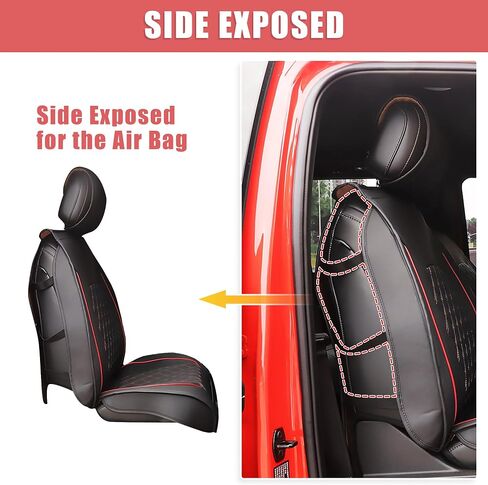 uxcell Car Front Rear Seat Covers for Chevrolet Silverado 1500 2007-2017 for Chevy Silverado 1500 2018-2023 2024 Waterproof Faux Leather Black Blue 5 Pcs in Saudi Arabia
