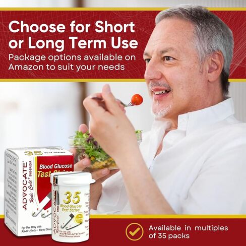 Redi-Code Test Strips 245 Count, No Manual Coding, Glucose Test Strips, Blood Sugar Testing, Small Sample Size Blood Sugar Test Strips, Quick & Accurate Blood Sugar Management (7 Boxes of 35 Strips) in Kuwait