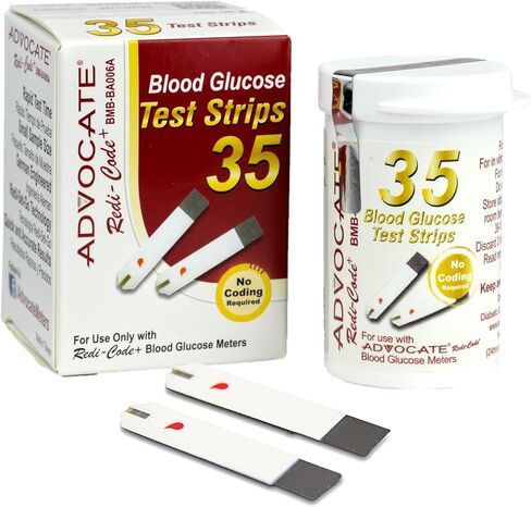 Redi-Code Test Strips 245 Count, No Manual Coding, Glucose Test Strips, Blood Sugar Testing, Small Sample Size Blood Sugar Test Strips, Quick & Accurate Blood Sugar Management (7 Boxes of 35 Strips) in Kuwait