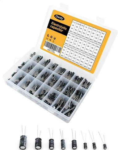 500 قطعة 24 قيمة مكثف كهربائيًا مجموعة متنوعة 10 فولت/16 فولت/25 فولت/50 فولت نطاق 0.1 فائق التوهج-1000 فائق التوهج، طقم مكثف كهربائي من الألومنيوم يتضمن 10 فائق التوهج 100 فائق التوهج 220 فائق التوهج 470 فائق التوهج والمزيد من المكثفات الإلكتروليتية المت in Kuwait