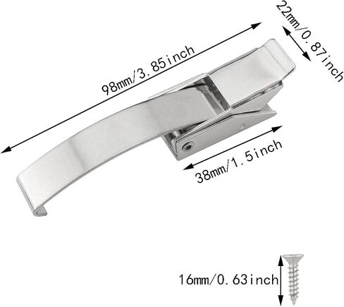 ITROLLE 2PCS Small 304 Stainless Steel Draw Toggle Latch Spring Toggle Lock Buckle Spring-Steel Hook with Screws in Saudi Arabia