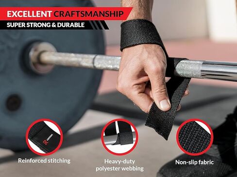 أحزمة رفع الأثقال من ريكين للصالة الرياضية - أحزمة اليد لرفع الأثقال قوية للغاية ومتينة - أحزمة رفع الأثقال للرجال - أحزمة رفع الأثقال للرجال مع خياطة معززة - أشرطة رفع الأثقال in Kuwait