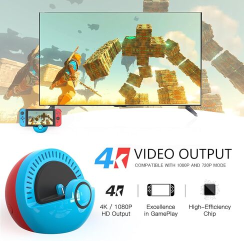Antank Switch TV Dock, Docking Station for Switch/Switch OLED with 4K HDMI Adapter/USB 3.0/Type C Port, Switch Charging Dock Stand Replacement for Official Switch Dock in Kuwait