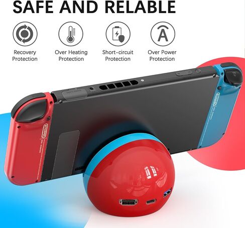 Antank Switch TV Dock, Docking Station for Switch/Switch OLED with 4K HDMI Adapter/USB 3.0/Type C Port, Switch Charging Dock Stand Replacement for Official Switch Dock in Kuwait