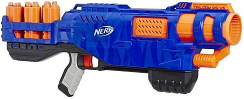Trilogy DS-15 Nerf N-Strike Elite Toy Blaster مع 15 سهمًا رسميًا من Nerf Elite و5 قذائف - للأطفال والمراهقين والبالغين in Kuwait