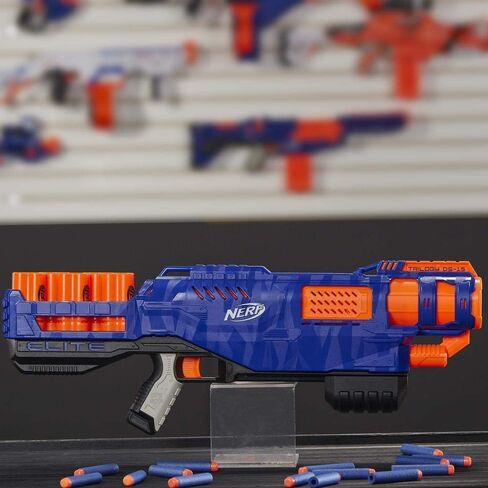 Trilogy DS-15 Nerf N-Strike Elite Toy Blaster مع 15 سهمًا رسميًا من Nerf Elite و5 قذائف - للأطفال والمراهقين والبالغين in Kuwait