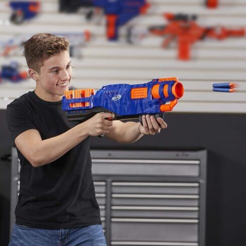 Trilogy DS-15 Nerf N-Strike Elite Toy Blaster مع 15 سهمًا رسميًا من Nerf Elite و5 قذائف - للأطفال والمراهقين والبالغين in Kuwait