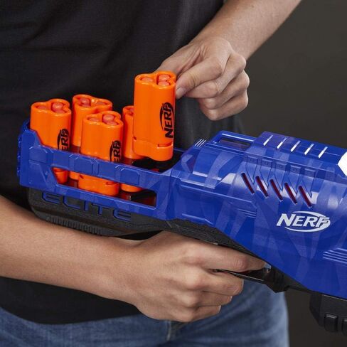 Trilogy DS-15 Nerf N-Strike Elite Toy Blaster مع 15 سهمًا رسميًا من Nerf Elite و5 قذائف - للأطفال والمراهقين والبالغين in Kuwait