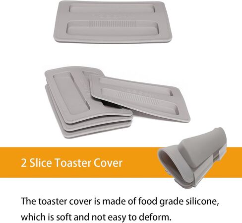 2 Pack Toaster Cover 2 Slice Toaster Cover Silicone Toaster Lid Bread Machine Cover Bread Maker Accessories (Black) in Saudi Arabia