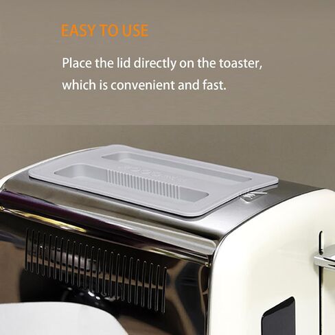2 Pack Toaster Cover 2 Slice Toaster Cover Silicone Toaster Lid Bread Machine Cover Bread Maker Accessories (Black) in Saudi Arabia