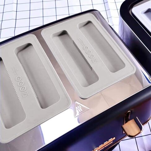 2 Pack Toaster Cover 2 Slice Toaster Cover Silicone Toaster Lid Bread Machine Cover Bread Maker Accessories (Black) in Saudi Arabia
